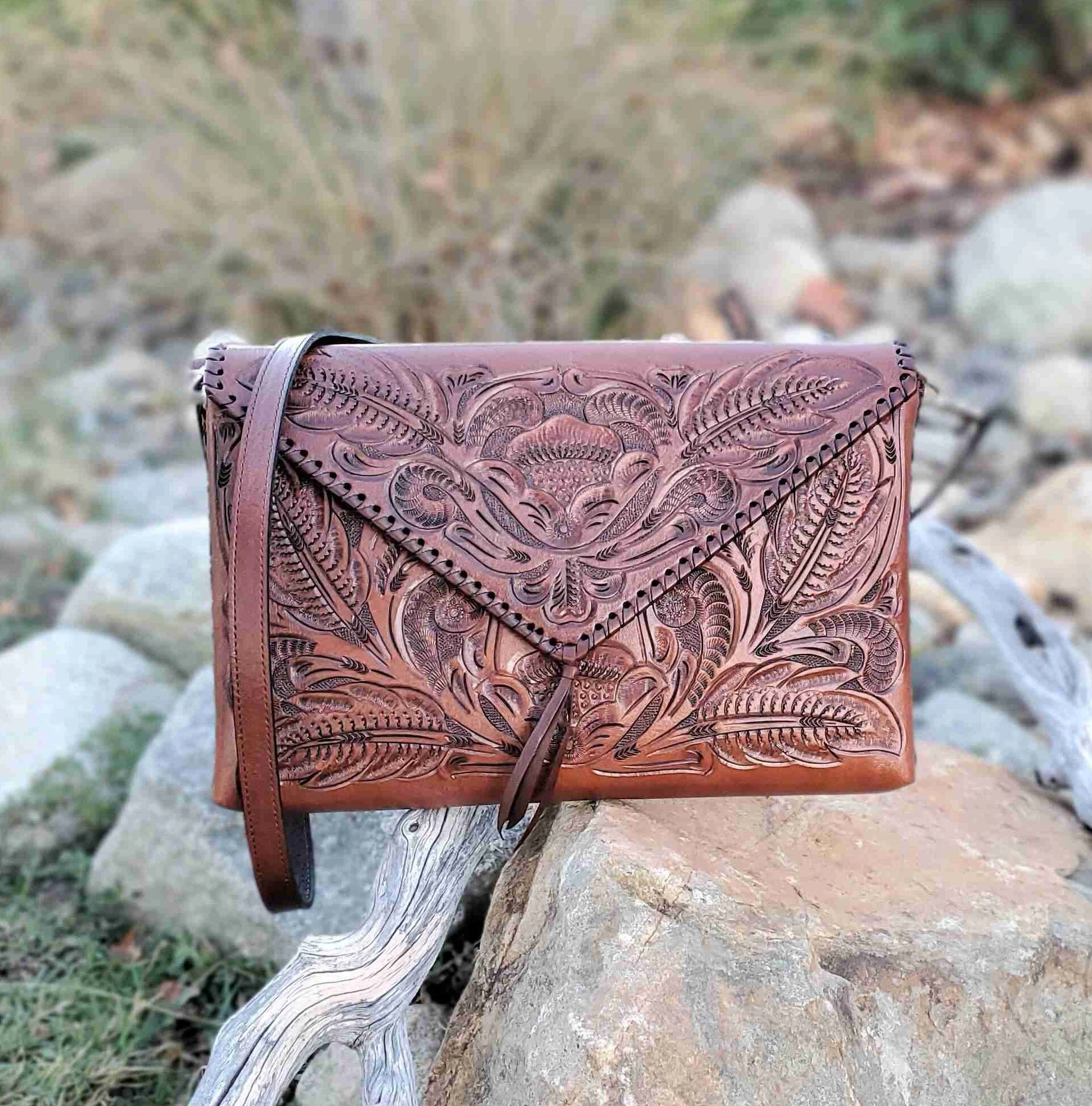 Tooled Leather Crossbody — Ciselé Tooled Leather Crossbody — Ciselé